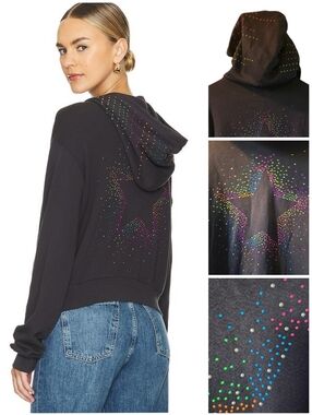 Lauren Moshi Studded Neon Star Lachelle hoodie